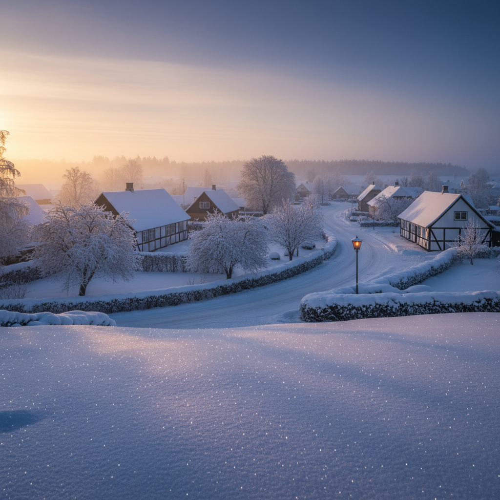 Magisk morgen i Danmark: Tusindvis vågnede til snevejr